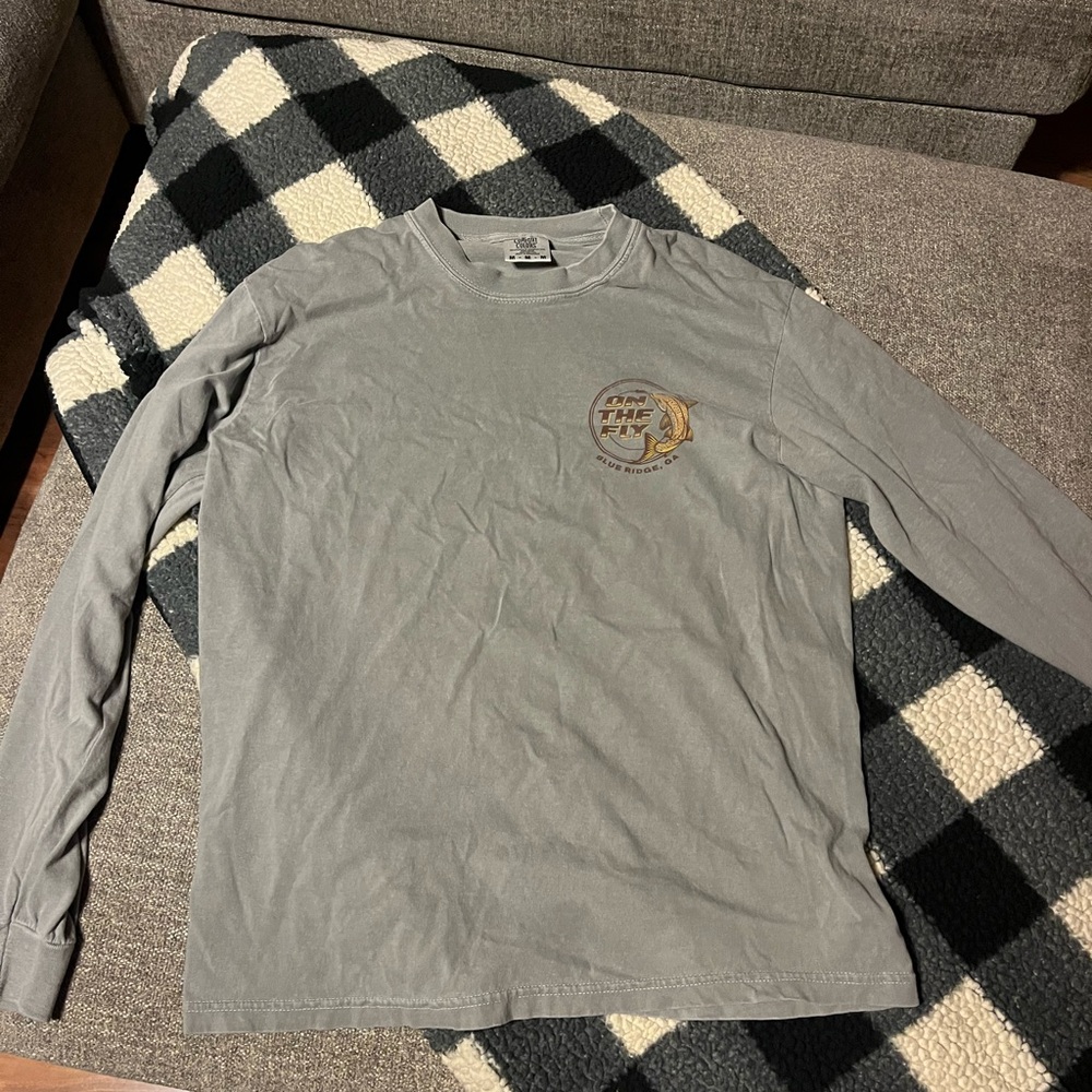 Comfort Colors Steel Gray Long Sleeve Men's Tee